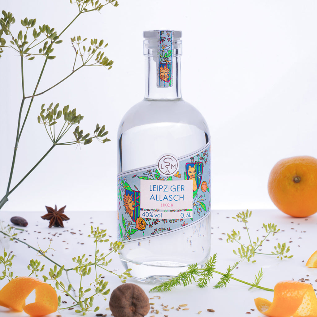LEIPZIGER ALLASCH Likör Flasche