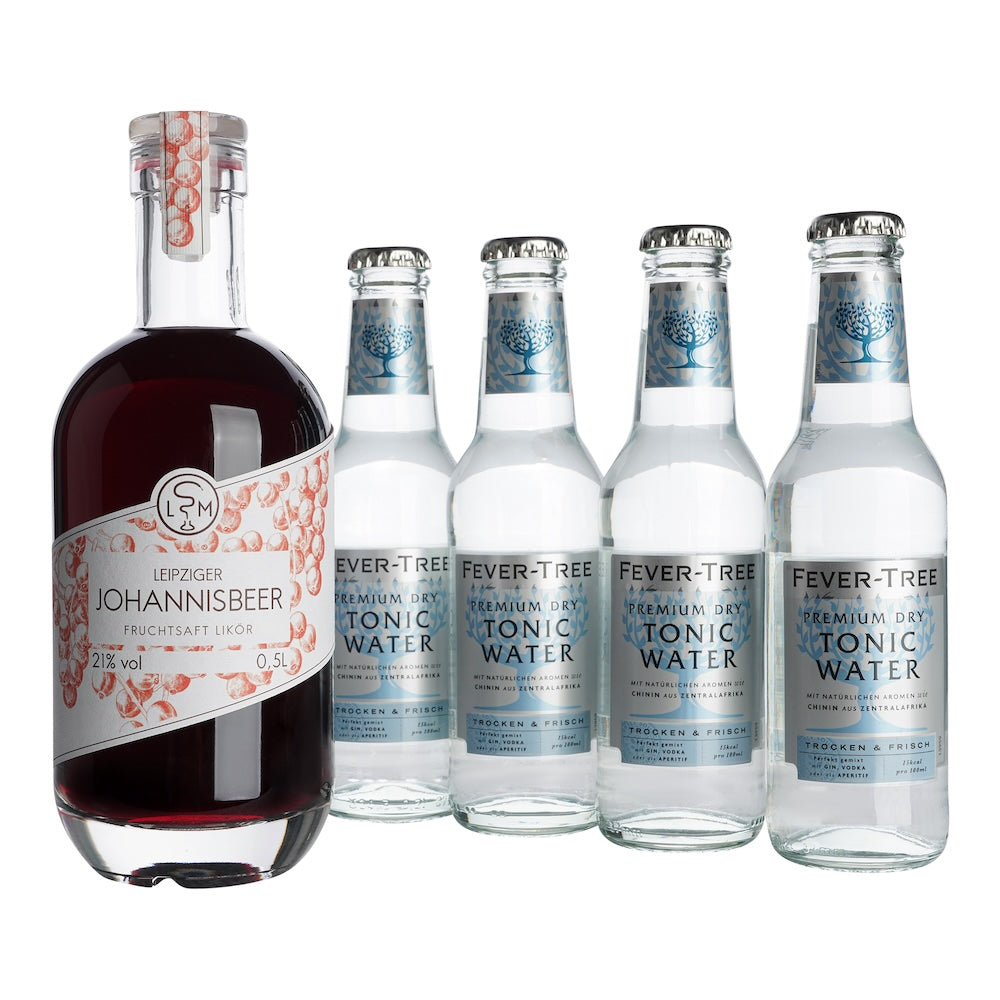Bundle Leipziger Johannisbeer Fruchtsaftlikör mit Dry Tonic