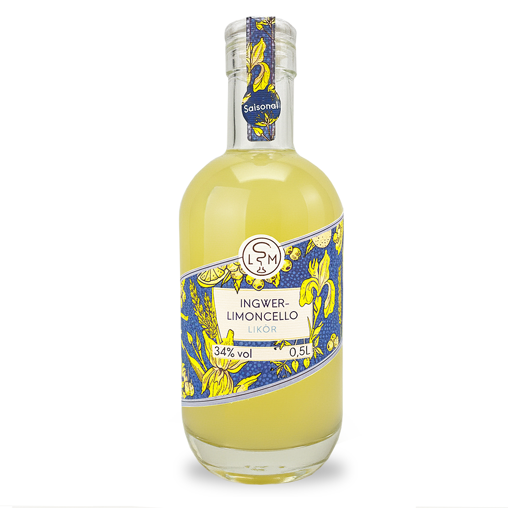Ingwer Limoncello in der 500 ml Flasche