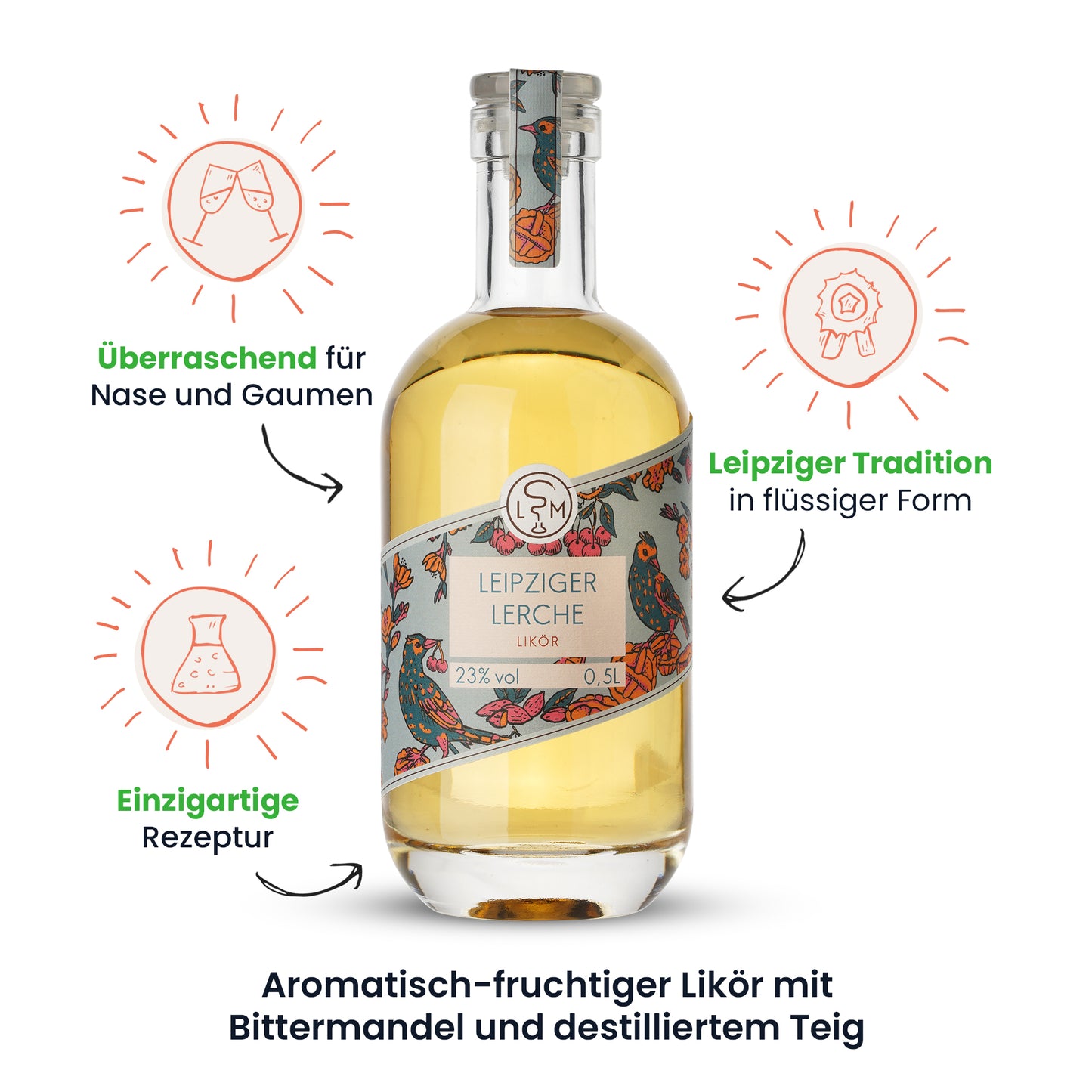 Leipziger Lerche Likör mit Medaille