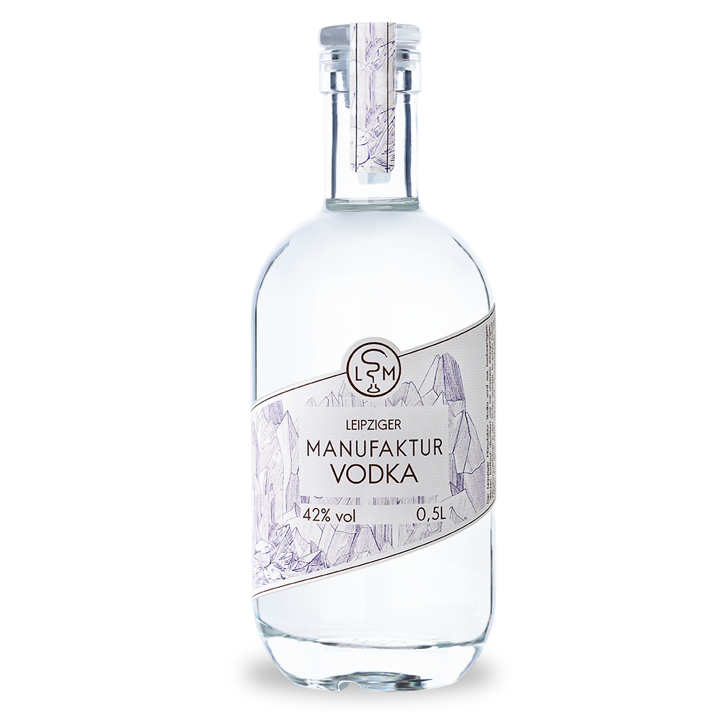 Manufaktur Vodka in der 500 ml Flasche der Leipziger Spirituosen Manufaktur