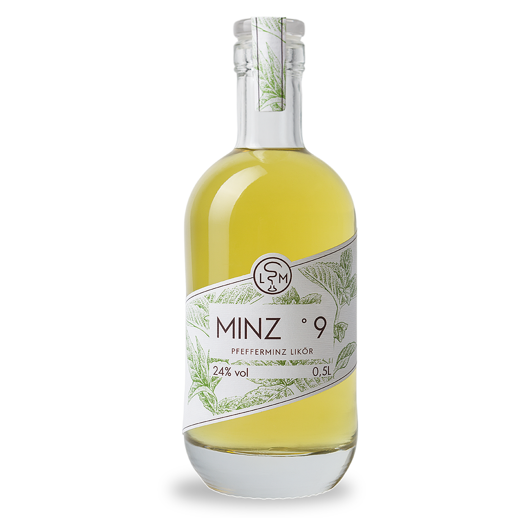 Minz Pfefferminzlikör in der 500 ml Flasche
