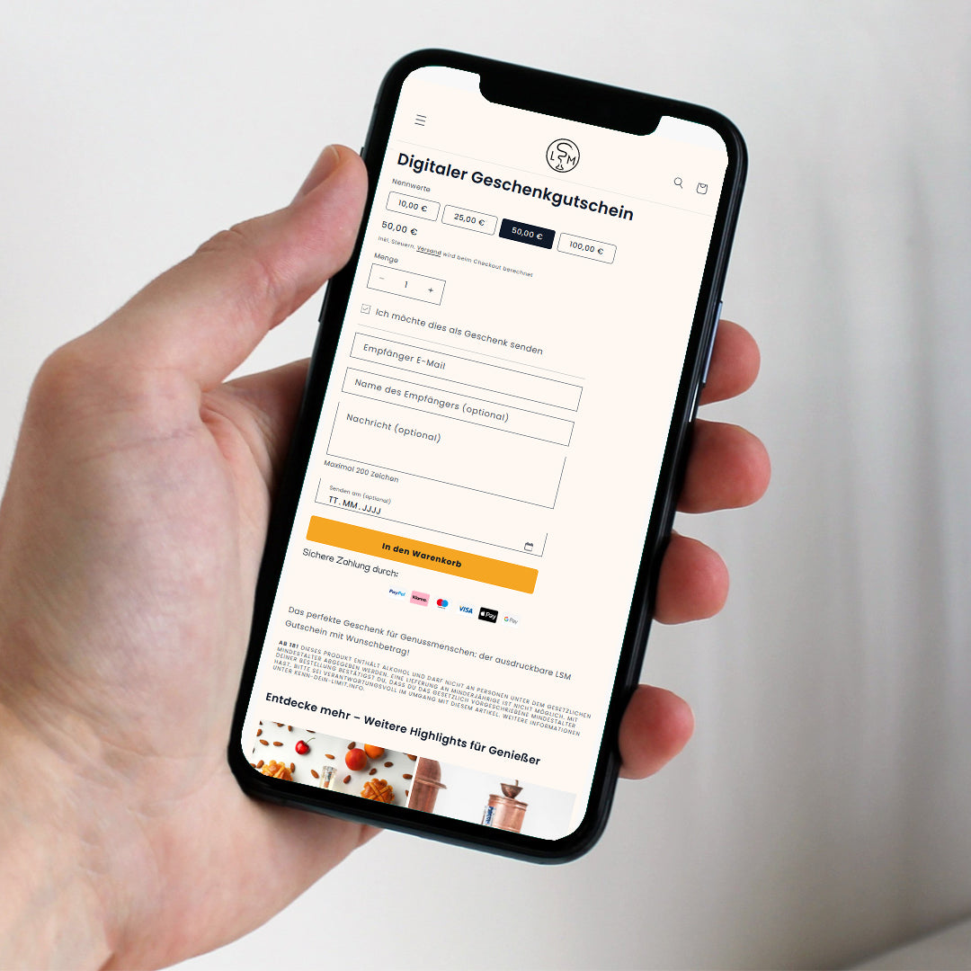 Digitaler Geschenkgutschein