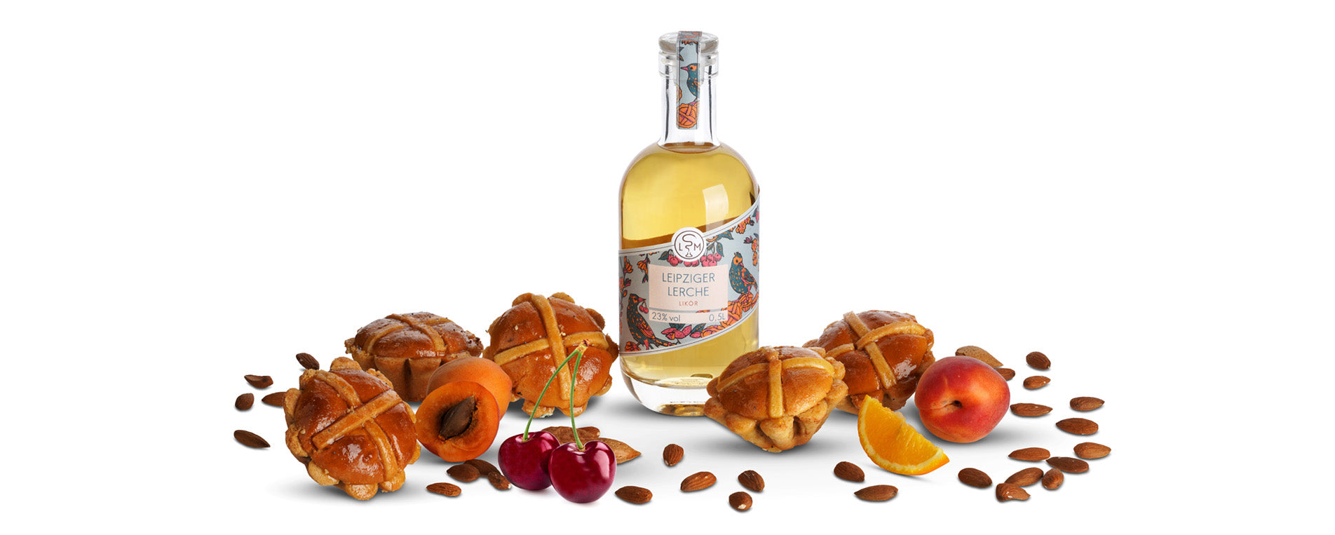 Leipziger Lerche Likör mit Gebäck und anderen Zutaten