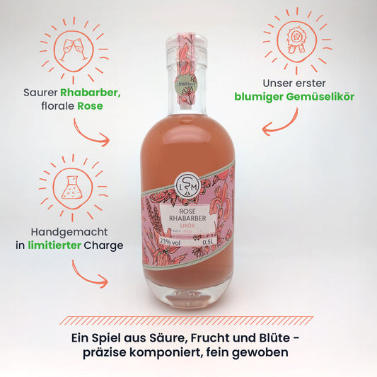 Rose-Rhabarber Likör