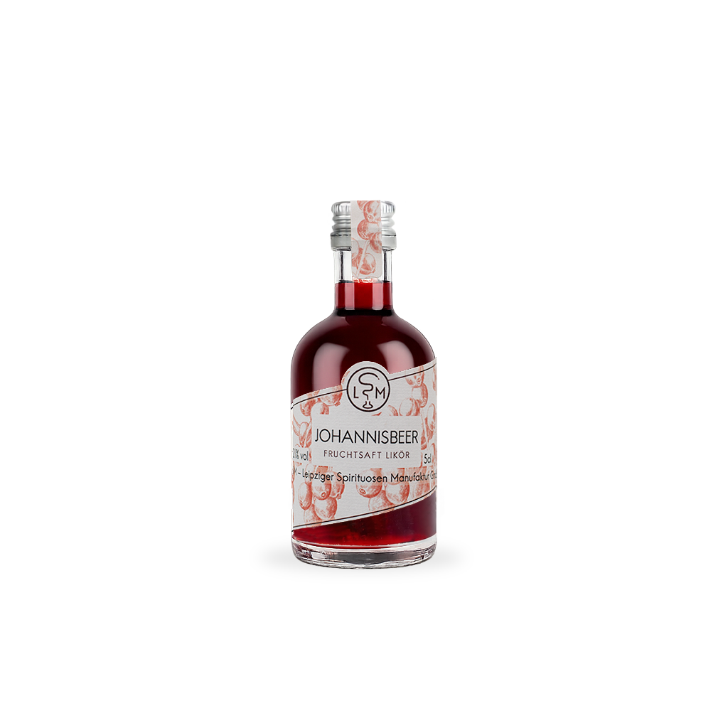 Leipziger Johannisbeerlikör in der 50 ml Miniaturflasche