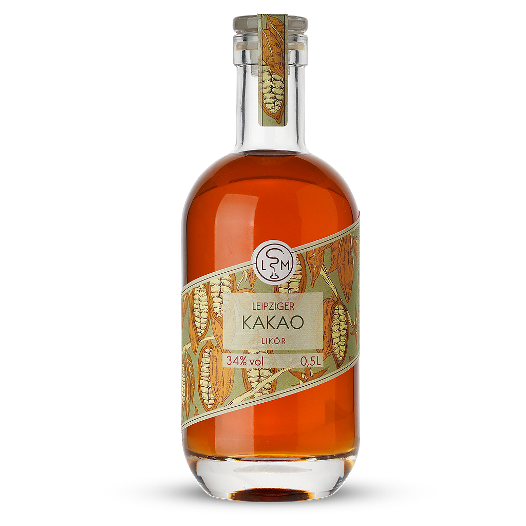 Leipziger Kakao Likör in der 500 ml Flasche der Leipziger Spirituosen Manufaktur