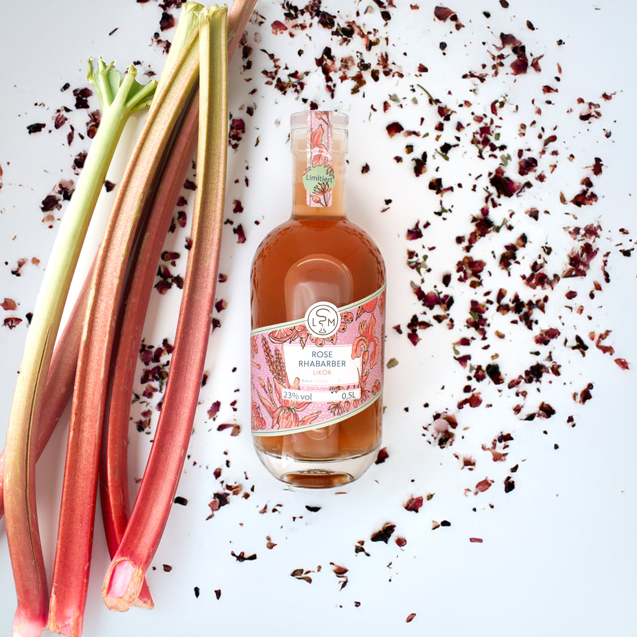 Rose-Rhabarber Likör